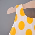 thumbnail image 2 of B91xZ Filles Volants Manches Swing Robe Sans Manches Couleur Bloc Casual Robe, Jaune 2-3 Ans, 2 of 5