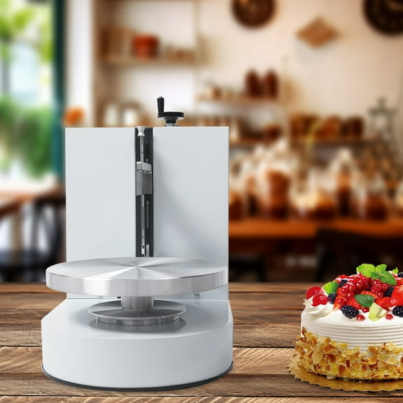 200W Electric Cake Decorating Machine – 320rpm Pure Copper Motor, 4-12 Inch Cake Compatibility, LCD Touch Screen – White