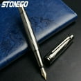 thumbnail image 5 of 1PC Luxury Fountain Pen Medium Nib Pen with Twist Converter Use with Standard Ink, Metal Calligraphy Fountain Pens Smooth Writing Drawing Journal Executive Business Pens Classy STONEGO Stationery Gift, 5 of 6