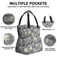 thumbnail image 3 of Pioneer Flower Floral Print Pattern Drawstring Lunch Bag Women - Drawstring Lunch Bag Insulated for Work Office - Stain-Resistant Large Lunchbags for Women with Multi-Pockets, 3 of 6