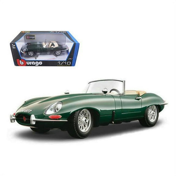Bburago 12046grn 1 by 18 Jaguar E Type Convertible Diecast Model Car, Green