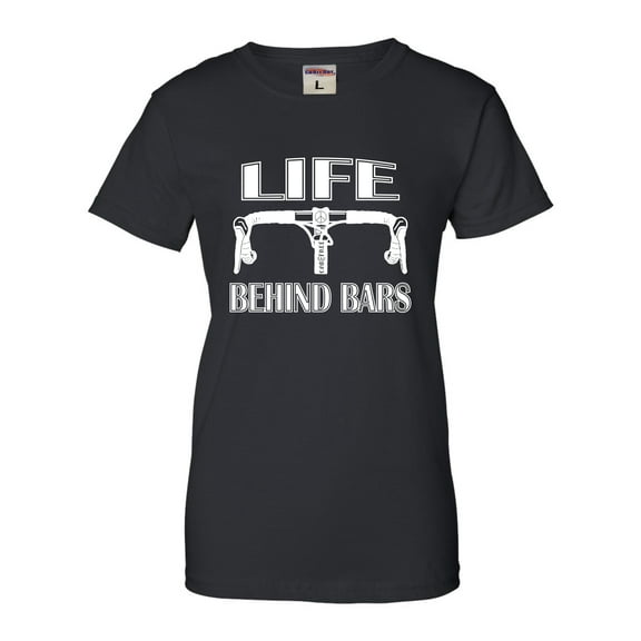 Womens Life Behind Bars Funny Bike Bicycle Funny T-Shirt