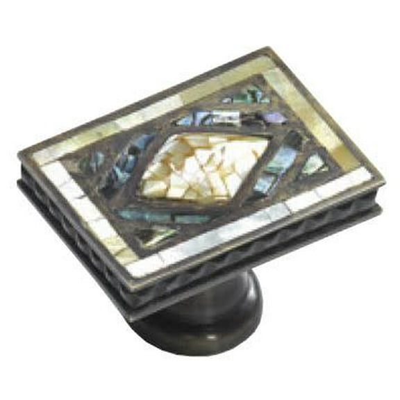Schaub And Company 659-YP-AD Avalon Bay 1-7/8" Rectangular Designer Mosaic Cabinet Knob -