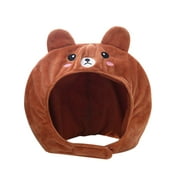 Novelty Realistic Plush Headwear Animal Critter Hat (Little Bear)