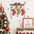 thumbnail image 1 of Pegatina de pared de chimenea de Navidad, papel tapiz de vinilo pelar y pegar para sala de estar, decoración de dormitorio, calcomanía de Papá Noel DIY, Mural de decoración de Navidad, 1 of 4