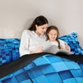 thumbnail image 5 of Homewish Futuristic Cubes 3 Pieces Queen Comforter Set For Teens Adults,Geometric Plaid Grid Ultra Soft Bedding Sets,Abstract Vintage Aesthetic Bedding Comforter Set,Ultra Soft Home Decor,Reversible, 5 of 8