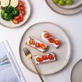 thumbnail image 4 of AmorArc Ceramic Dinner Plates Set of 6, 10.5 Inch Handmade Reactive Glaze Stoneware Plates, Rustic Shape Dinnerware Dish Set for Kitchen, Microwave & Dishwasher Safe, Scratch Resistant-Cappuccino, 4 of 8