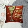 thumbnail image 2 of RUIYC Throw Pillows Covers Cushion Case Hour Retro Party Cocktail Glass Happy Vintage Design for Fall Couch Home Decor, 2 of 5