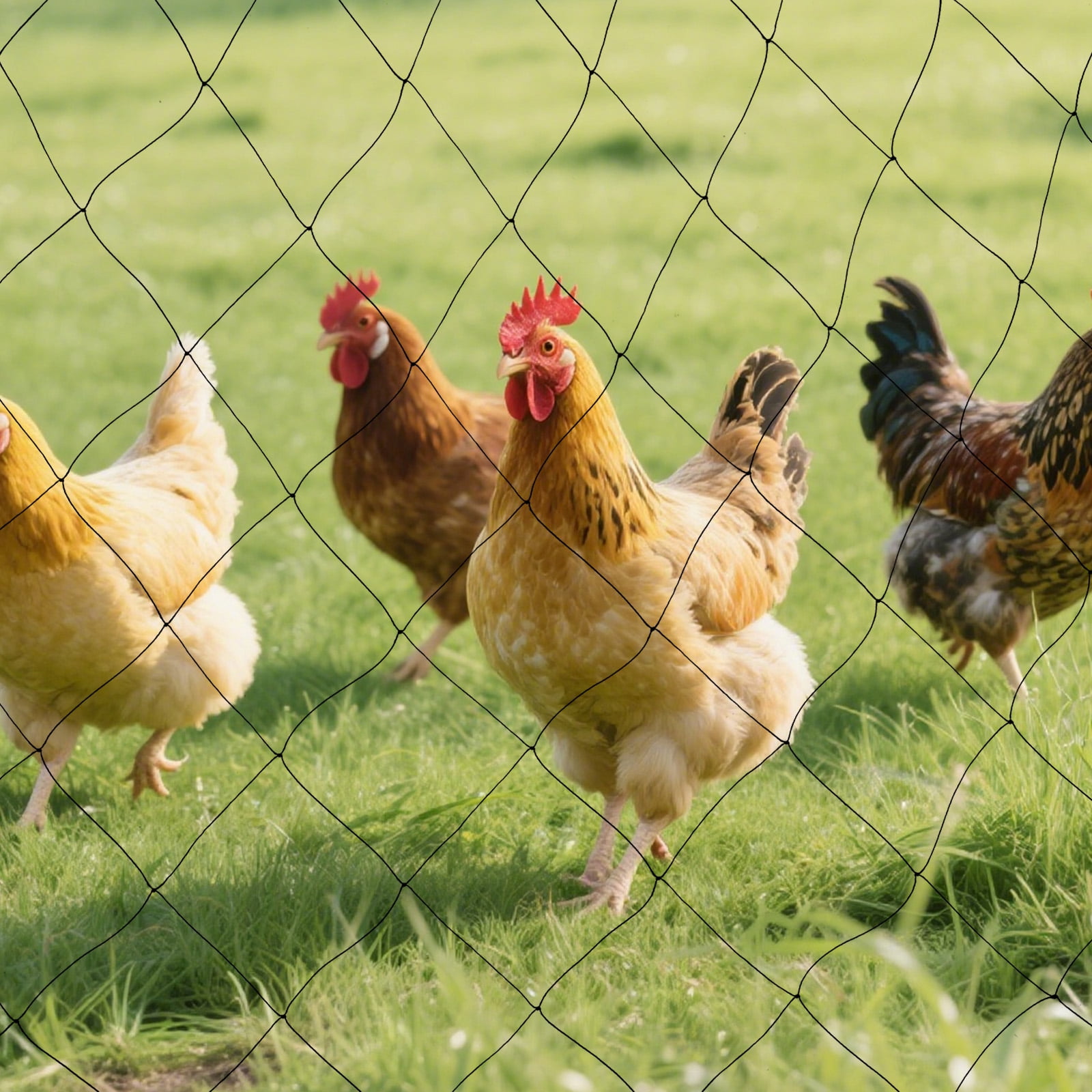 100*50ft Polyester Bird Netting, Heavy Duty Poultry Netting, Garden Netting for Plants, 1.97*1.97'' Mesh Size