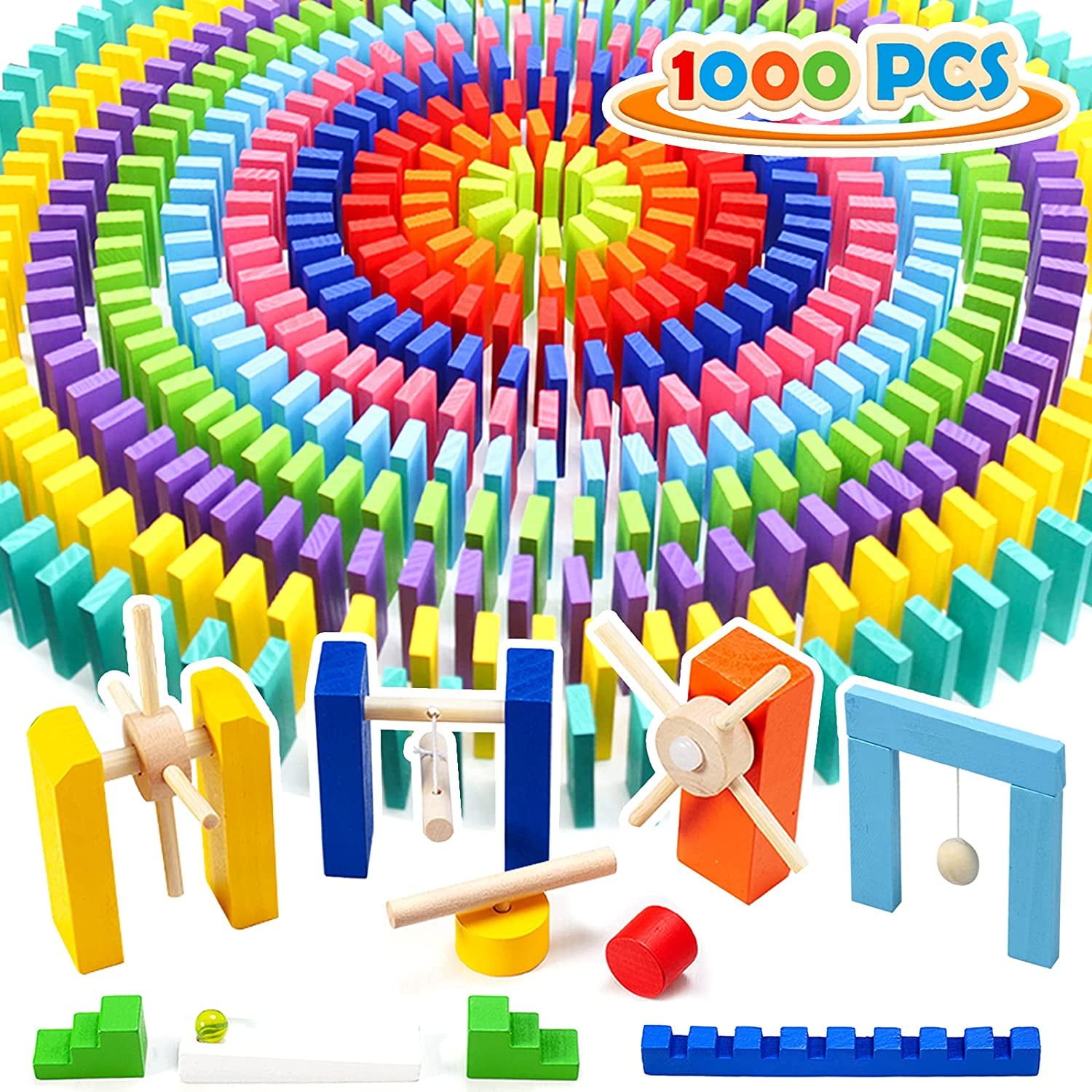 Details about   10 set Wooden Kids  Toy Dominos Building Blocks  Game Gift 
