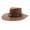 Khaki, variant on Hats Vintage Western Cowboy Head Belt For Men Women Outdoor Travel Wide Brim Faux Leather Sun Caps Hat