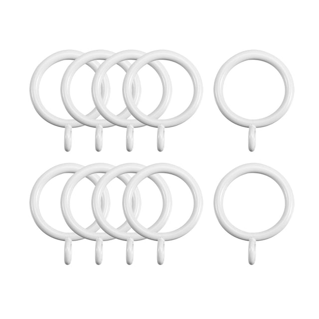 Anillos de Clips para Cortinas de Metal Fuerte a Prueba de Óxido 1.1" Diámetro Interior Paquete de 10 Blanco