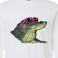 thumbnail image 4 of Inktastic Sunny Gator in Pink Sunglasses Long Sleeve T-Shirt, 4 of 5