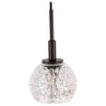 thumbnail image 3 of Woodbridge Lighting Elise 3-Light Mercury Crystal Ball Glass Pendant in Bronze, 3 of 4