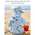 thumbnail image 5 of WIBACKER 0-5T Toddler Boy Rash Guard Swimsuit with Hat Kids Long Sleeve One Piece Zipper Swimwear Sunsuit Infant Beachwear, 5 of 12