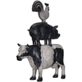 thumbnail image 5 of SUMMIT COLLECTION Rustic Decor Barnyard Designs Stacked Farm Animals Cow Pig Chicken Figurines 18.5 inches Tall Kitchen Dining Room Farmhouse Decor, 5 of 5