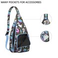 thumbnail image 2 of Waterproof Hiking Backpack Sling Bag for Women – Lightweight Crossbody Bag with Adjustable Strap, Multipurpose Chest Bag for Travel & Outdoor Adventures – Cute Unicorn & Rainbow Print, 2 of 4