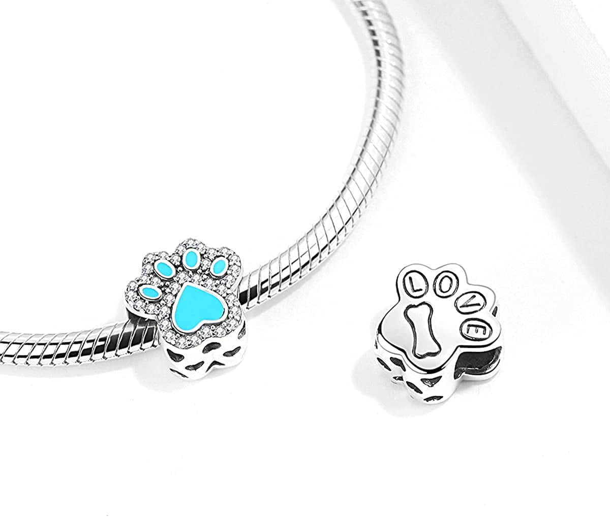 Dog Paw Print Charms for Pandora 