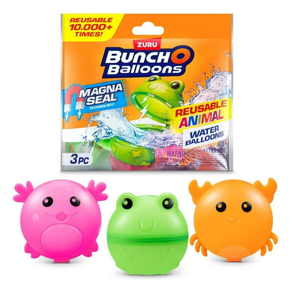 Bunch O Balloons Reusable Animal Water Balloons 3 Pack by ZURU
