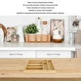 thumbnail image 3 of Kitchen Silverware Organizer, Large Capacity Expandable Wooden Utensil Drawer Organizer for Flatware and Silverware, 3 of 8