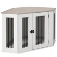 thumbnail image 1 of PawHut Dog Crate Furniture, 41 Inch Corner Design with Cushion for M Dogs, 1 of 10