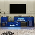 thumbnail image 3 of DWVO DIY Deformable TV Stand with LED Strip, Modern Entertainment Center, 2 PCS Media Console Cabinet for 45 - 70 inch TVs, Black, 3 of 9