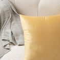 thumbnail image 5 of UlikTree Velvet Throw Pillow Covers 2 Pack - Soft Cushion Cover for Sofa Couch Decorative Square Pillowcase, Solid Modern Style Accent Pillows Covers with Zipper 22x22 Inches Gold, 5 of 7