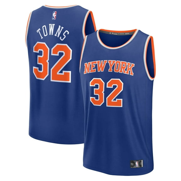Youth Fanatics Karl-Anthony Towns Blue New York Knicks Fast Break Replica Player Jersey - Icon Edition