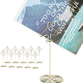 thumbnail image 2 of 50Pcs Memo Clip Holder, Table Number Name Card Holder Desktop Metal Business Card Photo Gold Plane Frame with Base, 2 of 5