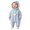 Blue, variant on Baby Toddler Winter Snowsuit, Insulated Hooded Padded Coverall Jumpsuit, Wind Resistant Infant Outdoor Pram Suit for Newborn Boys Girls Daily Outings