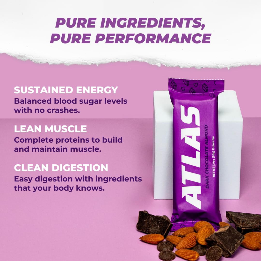 Atlas Protein Bar, Ultimate Whey Variety Pack, 20g Protein, 1g Sugar, 0g Seed Oil, 12-Pack