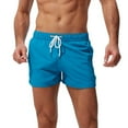thumbnail image 5 of Labakihah Swim Trunks Men Plus Size Men Breathable Trunks Pants Pockets Swimwear Beach Shorts Slim Wear Blue, 5 of 7