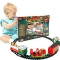 thumbnail image 2 of Godderr Christmas Electric Railcar Model Train Set, 4 Small Trains, 7 Tracks, for Ages 3-6, 2 of 10