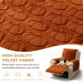 thumbnail image 4 of Eurhowing Fleece Recliner Chair Cover, Non-Slip Stretchable Recline Sofa Slipcover, Fuzzy Plush Washable Armchair Reclining Furniture Protector, Orange, 4 of 10