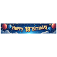 thumbnail image 2 of LUUFILx Happy 18th Birthday Party Banner Backdrop Birthday Decoration Background Photography Props Celebration Supplies Gold Balloons Cake, 2 of 7