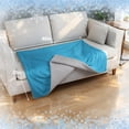 thumbnail image 2 of SUNNY HEAT Cooling Summer Comforter 28"x40", Cooling Blanket for Hot Sleepers, Lightweight Breathable Double-Sided Quilt, Blue & Gray, 2 of 5