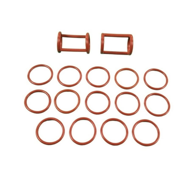 Un Ensemble de 16 Anneaux d'Étanchéité Rouges Pièces de Rechange, Joints Ronds Machines à Crème Glacée Molle, Anneau en H + Anneaux Toriques Combinent Accessoires