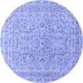 thumbnail image 1 of Ahgly Company Machine Washable Indoor Round Persian Blue Traditional Area Rugs, 6' Round, 1 of 4