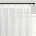 thumbnail image 2 of DriftAway Extra Long Linen Textured Sheer Pinch Pleat Curtains 2 Panels 2 Story House Tall Curtains for High Ceiling Long Window High Living Room Light Filtering Back Tab 52 Inch by 252 Inch White, 2 of 9