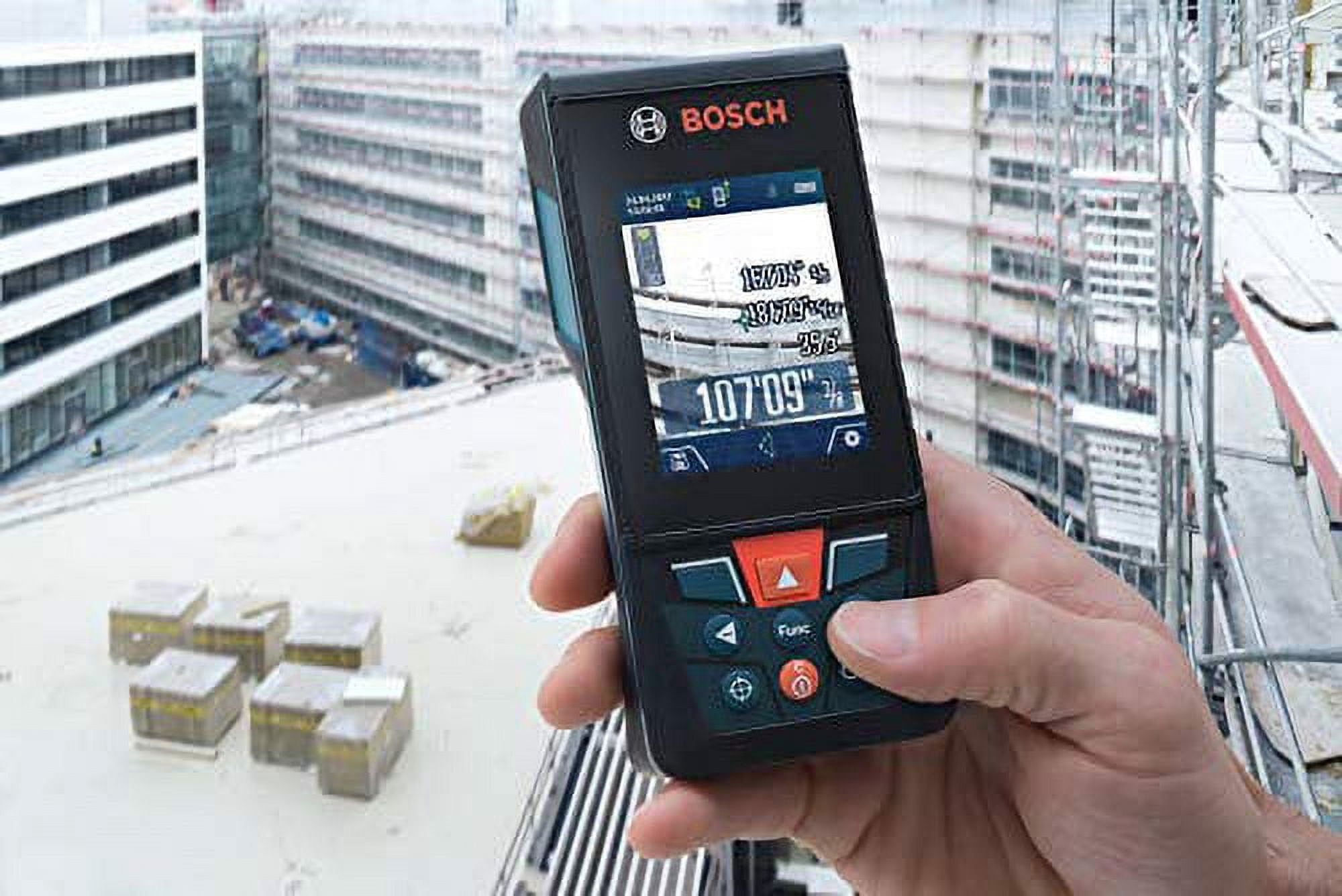 BOSCH GLM400C Blaze Outdoor 400 ft Bluetooth Connected Laser Measure with Camera and AA Batteries