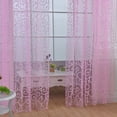 thumbnail image 1 of Langgg Home Hotel Window Curtain Replacement Bedroom Breathable Full Drape Privacy Protection Decoration Furniture Accessory Pink, 1 of 7