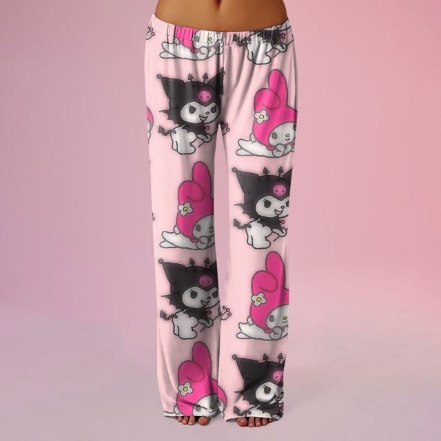 Pantalones de pijama Sanrio Hello Kitty Pajamas Pants for Womens Cute Hello Kitty Pajama Pants Printed Home Pants Sleeping Pajama Pants Spring Long Pants Pajama Pants Yoga Pants