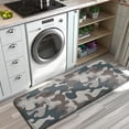 thumbnail image 3 of Gray Brown Camo Wavy Shapes Pattern Kitchen Rug Mat,Kitchen Runner Rugs Non Skid Washable,Decorative Kitchen Floor Mats for Kitchen,Sink,Laundry,17"x47.2", 3 of 7