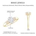 thumbnail image 5 of Rosec Jewels Lab Grown Diamond Oval Engagement Ring - Designer Ring for Women (6X8 mm, 1 Carat), 18K Yellow Gold, US 11.00, 5 of 6
