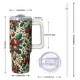 thumbnail image 2 of 30oz Xmas Tumbler with Lid and Straw, Stainless Steel Cup with Handle Red Bowknot Travel Mug, Holiday Presents, 2 of 5