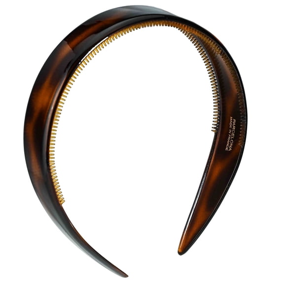 Parcelona Headband – Cellulose Acetate with Non-Slip Teeth for All Hair Types (TortoiseShell)