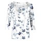 thumbnail image 5 of ICHUANYI Clearance Women's Fashion Printed Loose T-shirt Mid-length 3/4 Sleeves Blouse Round Neck Casual Tops(Light Blue, L) ICHUANYI WER2023081403859, 5 of 5