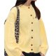 thumbnail image 3 of Cárdigan Abierto para Mujer, con Botones, Larga, Cuello Redondo, Estilo Casual y Holgado, Ideal para Otoño. Amarillo L, 3 of 9