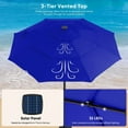 thumbnail image 4 of Gianna 10FT 3-Tier Solar Patio Umbrella with 32 LED Lights, Outdoor Umbrellas with Push Button Tilt and Crank,Navy Blue-1, 4 of 6