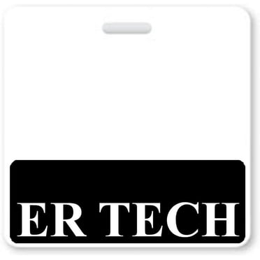 Clear PHYSICIAN Badge Buddy - Horizontal ID Badge Backer For Physicians - Double Sided Print